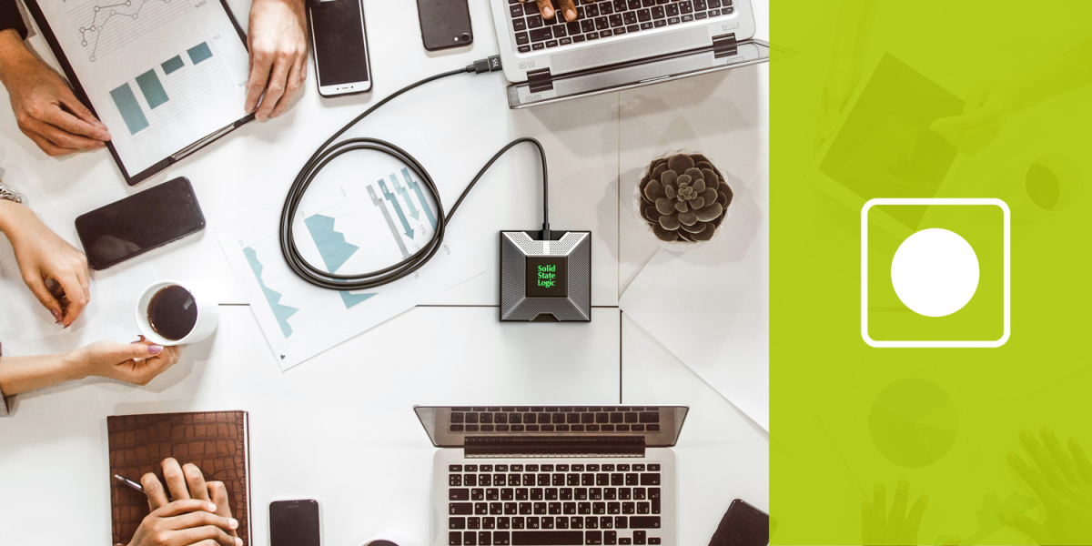 Micrófono USB CONNEX en modo de conferencia telefónica